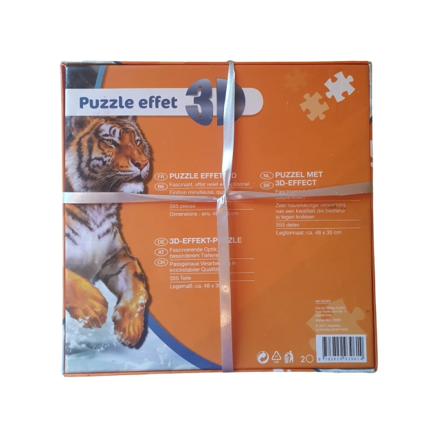 Puzzle d'occasion 555 pièces effet 3D tigre - Dès 6 ans