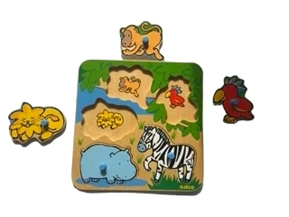 Puzzle surprise de la Savane d'occasion - Djeco -Dès 1 an | Jeu Change